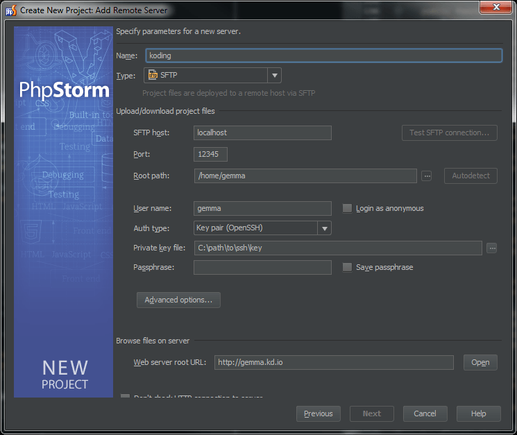 Phpstorm настройки проекта